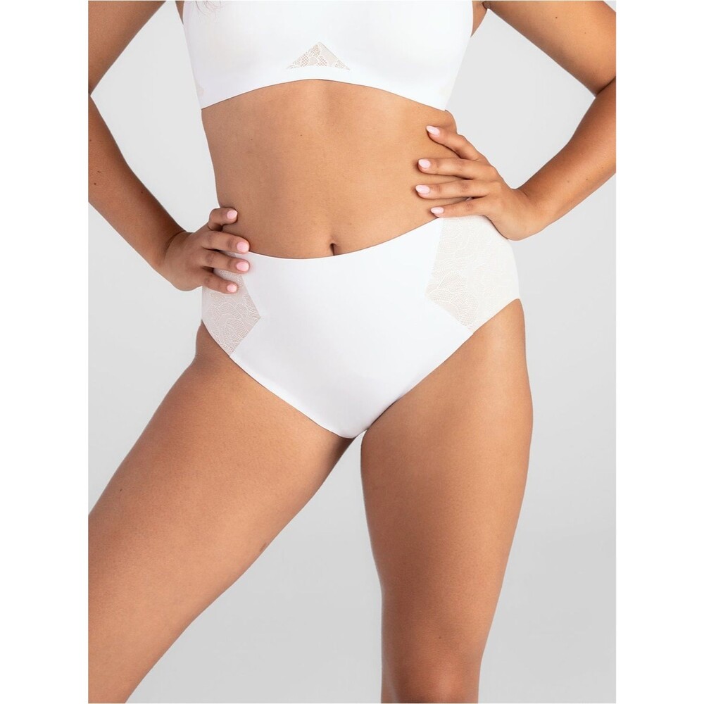 NWT Honeylove CrossOver Lace Brief Shaping Underwear White Size Large Set of 3 - Picture 14 of 14